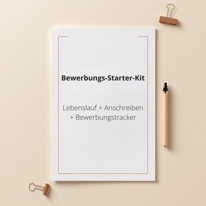 Bewerbungs-Starter-Kit Deutsch | Lebenslauf & Anschreiben Vorlage + Bewerbungstracker | Word/Excel editierbar | ATS-optimiert