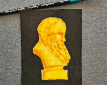 抽象動物顔 鉛筆・木炭画 抽象画 木炭画（溶解） - Etsy 日本