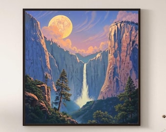 Yosemite National Park Poster, California Wall Art