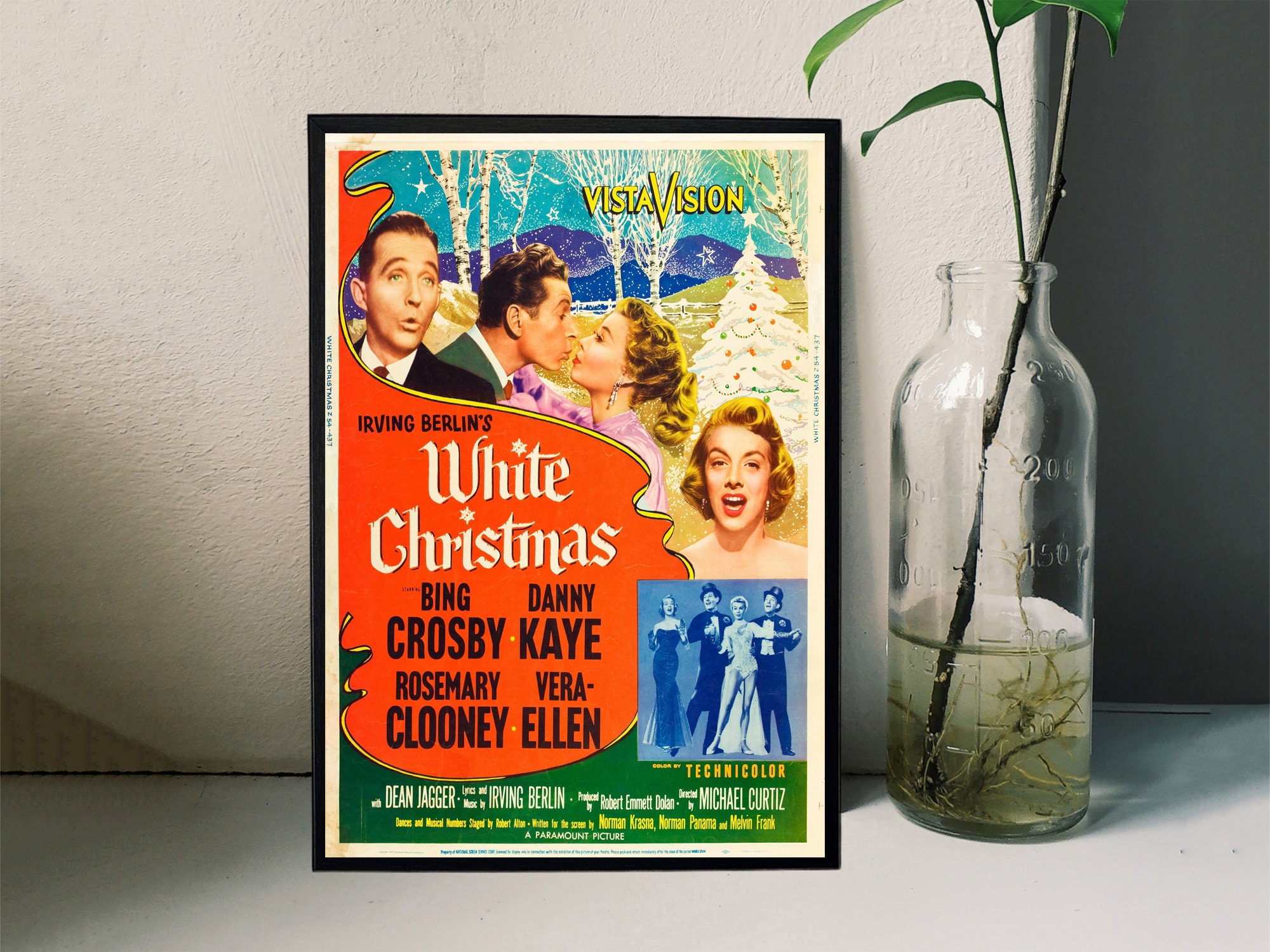 White Christmas Movie Poster Film/Room Decor Wall Art/Poster Gift