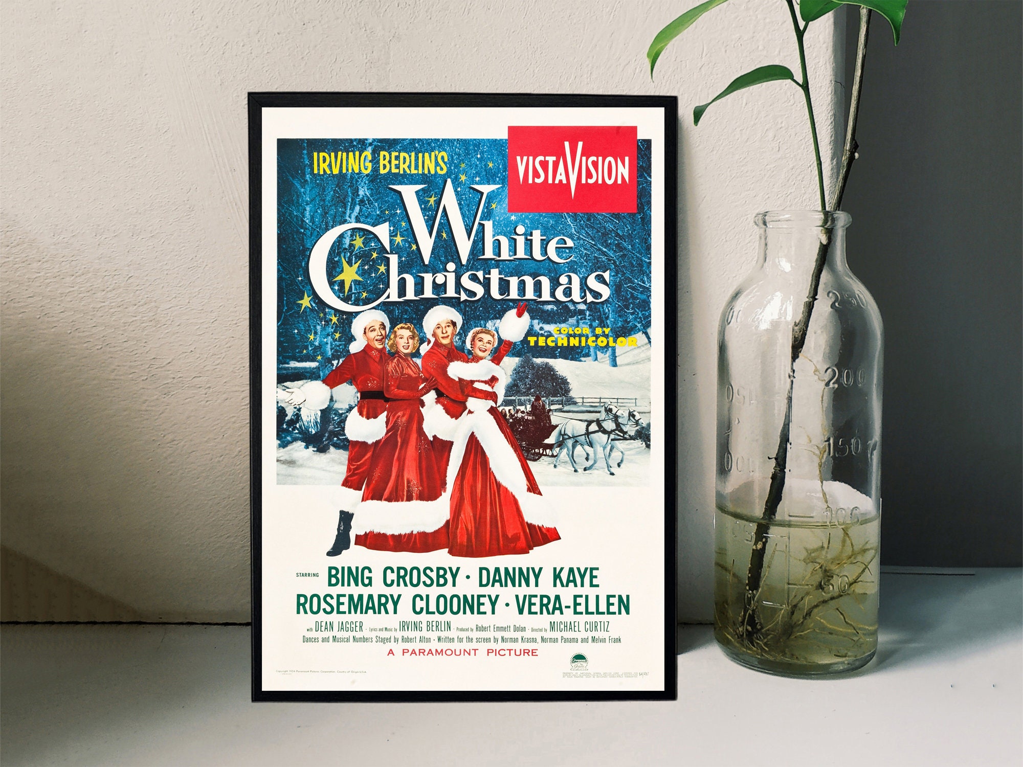 White Christmas Movie Poster Film/Room Decor Wall Art/Poster Gift