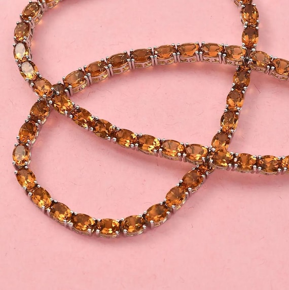 Citrine tennis necklace best sale