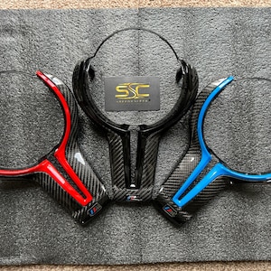 BMW Steering Wheel Centre Trim and Paddle Shifters | Genuine Carbon Fibre | For all BMW models. Premium Quality.