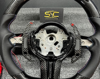 BMW LED Carbon-Faser-Lenkrad, flaches Boden-Qualitäts-Lenkrad, Weihnachtsgeschenk