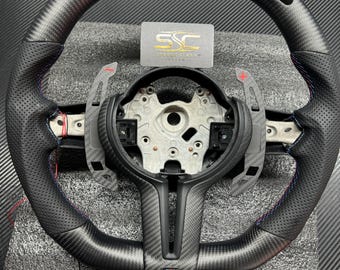 BMW LED Carbon-Faser-Lenkrad, flaches Boden-Qualitäts-Lenkrad, Weihnachtsgeschenk