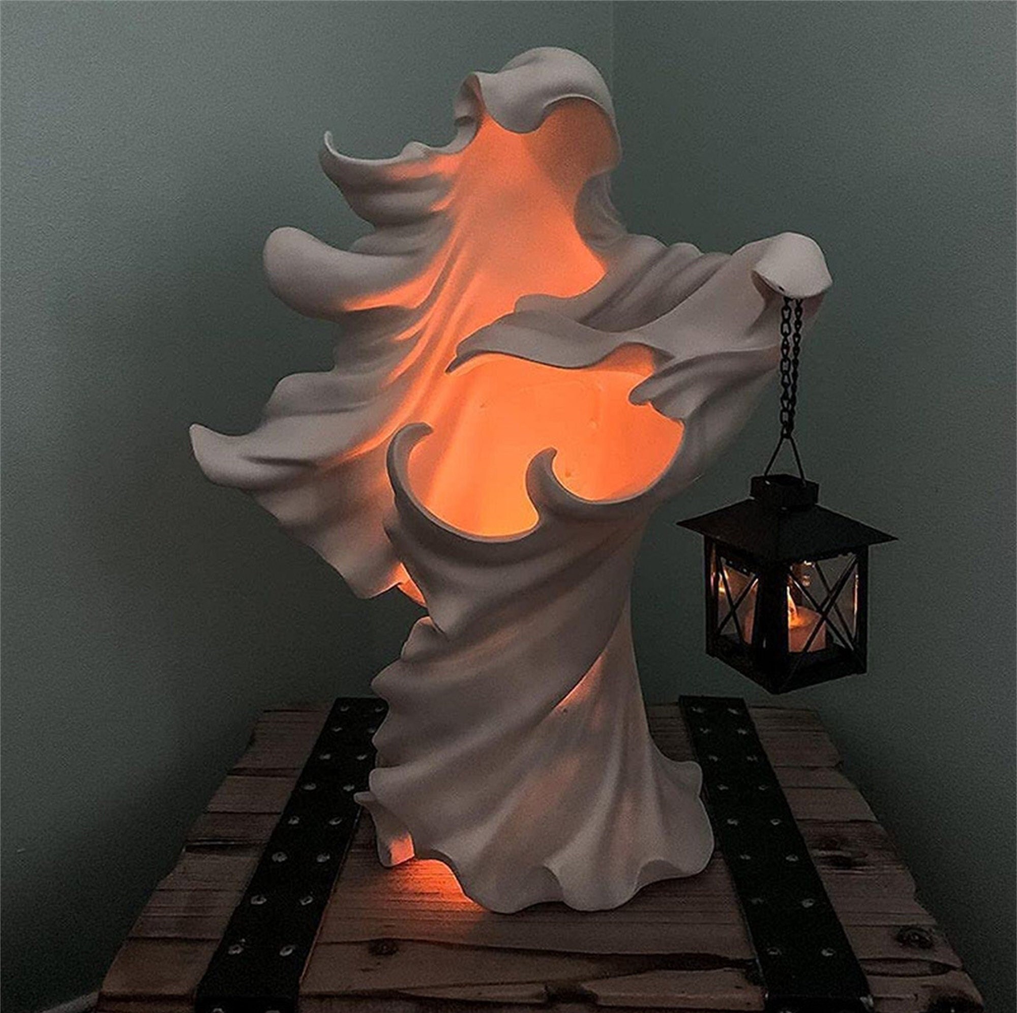 Ghost Lamp Realistic Statue Sculpture Realistic Holiday Etsy
