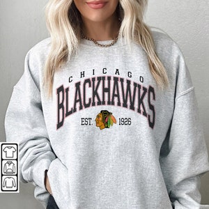 Old Time Hockey Chicago Blackhawks Pink Hoodie Girls Small