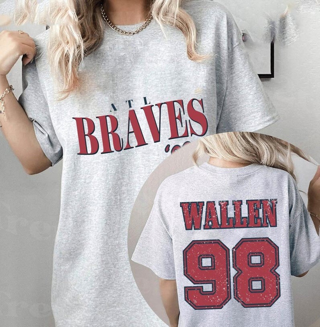 Morgan Wallen Wallen 98 Braves Wallen Retro Vintage 98 Braves Country Music  Morgan Wallen Gift Baseball ¾ Sleeve T-Shirt for Sale by AsaParadise