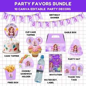 Idées de fête d'anniversaire de princesse pour filles avec des modèles DIY sur toile