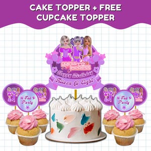 Roblox Dress to Impress Cake Topper per decorazioni stampabili Roblox Torta di compleanno Roblox Topper Modello Canva Bomboniere