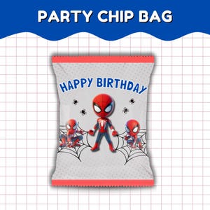 Chip Bag Printable Superhero Theme Decorations Superhero Birthday Party Snack Bag Label Chip Bag Wrapper