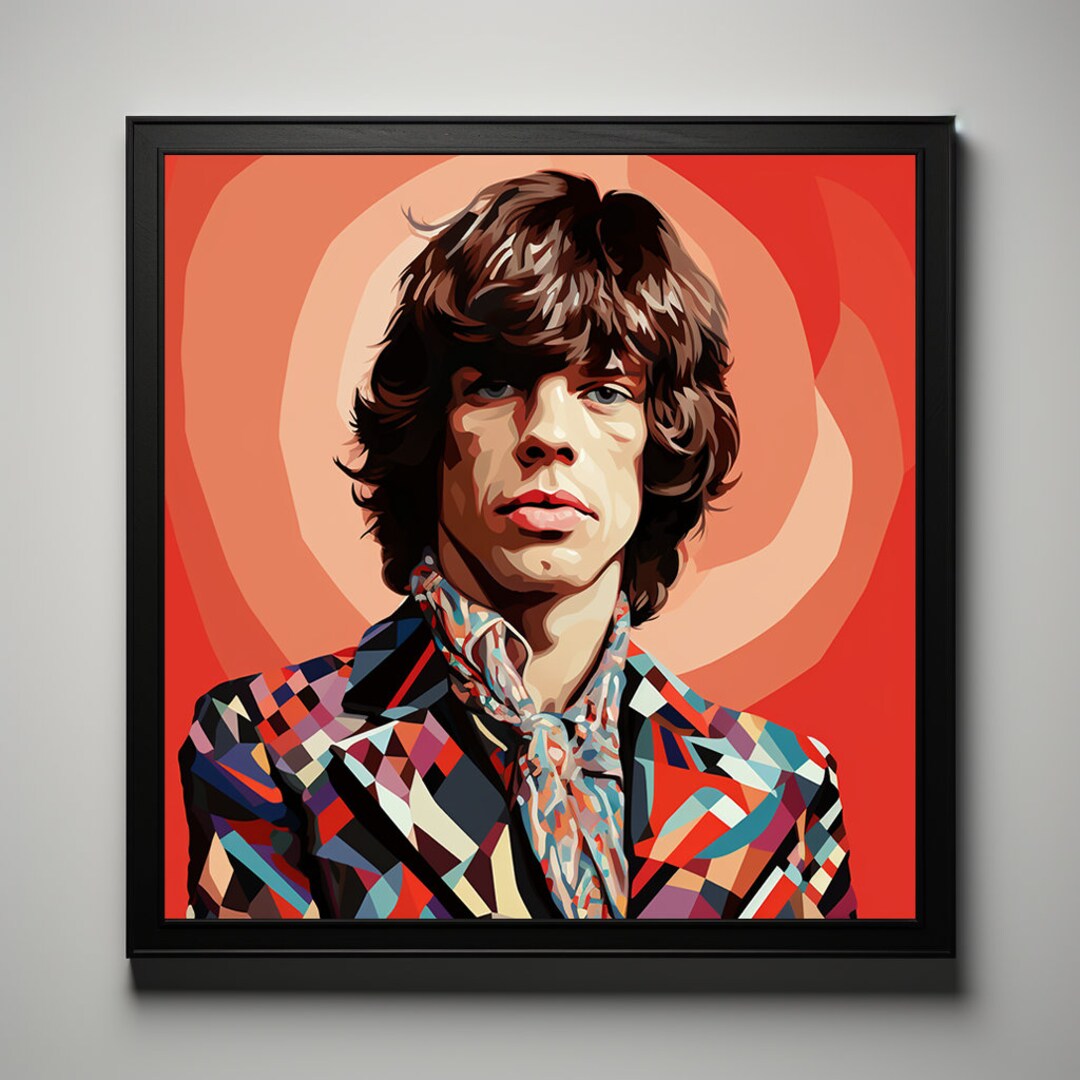 Mick Jagger Print Rock 'n' Roll Icon Art Wall Art Music Portrait(00)