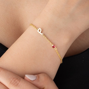 Pulseira com pedra de nascimento inicial com pedra de nascimento Pulseira com pedra de nascimento inicial Pulseira com pedra de nascimento Pulseira personalizada com pedra de nascimento