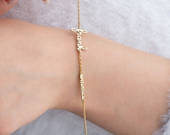 Two Name Bracelet, Multiple Name Bracelet, Baby Name Bracelet, Custom Name Bracelet for Women, Personalized Bracelet with Kids Name