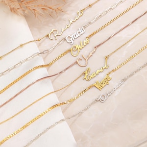 Personalized Name Necklace Custom Name Necklace Gift For Her, Mothers Day Gift, Christmas Gift, Personalized Nameplate Necklace for Mom