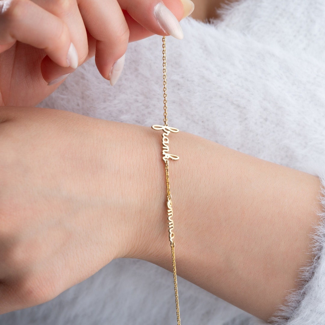 Two Name Bracelet, Multiple Name Bracelet, Baby Name Bracelet, Custom ...