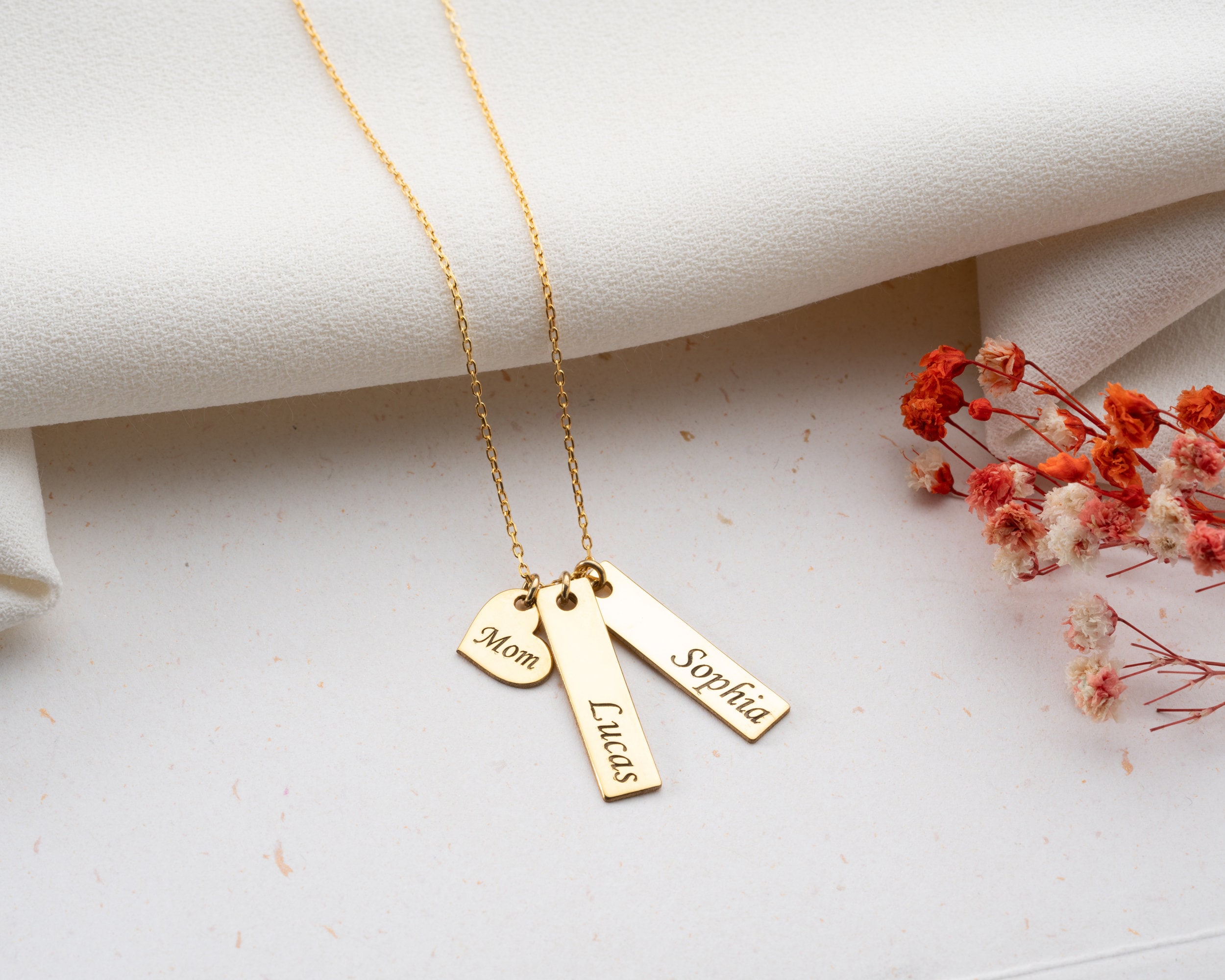 Collana Cuore Con Doppio Nome Personalizzabile In Argento 925