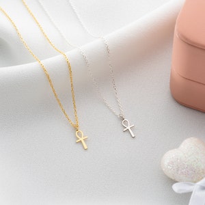 Dainty 925 Sterling Silver Egyptian Ankh Cross Ring - Symbol Of Life Jewelry (Size 7.25)