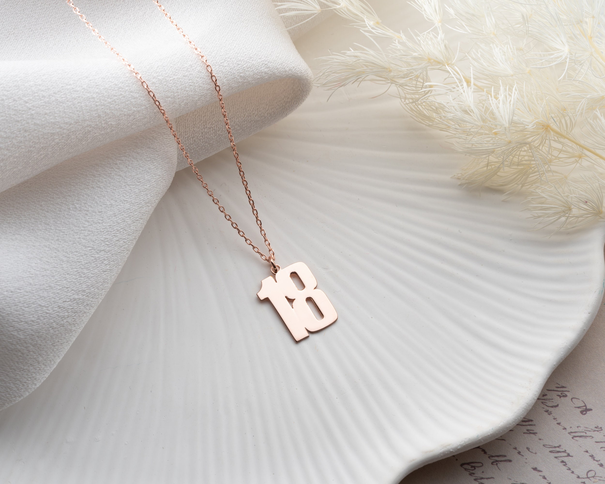 Personalized Number Necklace Custom Number Necklace With Number on It ...
