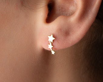 Dainty Gold Star Stud Earrings for Women Star Shape Stud Earrings Starburst Stud Earrings Stars Silver Star Stud Earrings Star Earrings Set