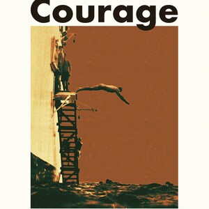 Poster for Modern Home Yellow | Motivational Courage Wall Art | Modern ...