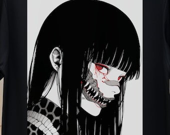 Anime Horror T-Shirt: 90s Grunge Manga Style