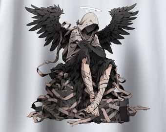 Grunge Anime Angel T-Shirt: Dreamcore Pastel Goth Alt Clothing