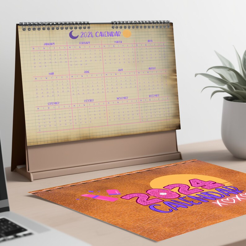 2024 Monthly Calendar Set, 2024 Junk Journal Pages, ADHD Yearly Planner