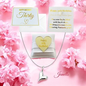 Cadeauset 30e verjaardag voor vrouwen, zilveren ketting 30e cadeauset, mijlpaal 30e cadeau-ideeën voor haar