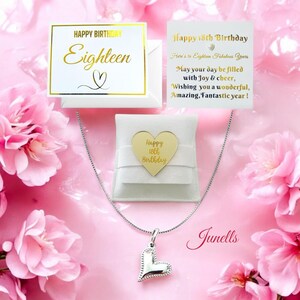 Cadeauset 18e verjaardag voor vrouwen, zilveren ketting 18e cadeauset, mijlpaal 18e cadeau-ideeën voor haar