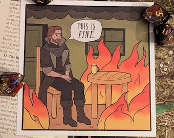 This is Fine | Caleb Widogast 5.5 in. Square Print