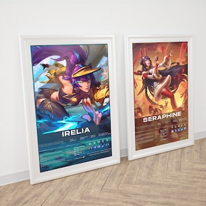 Wild Rift LoL Custom Champion Poster: Personalized Gaming Art