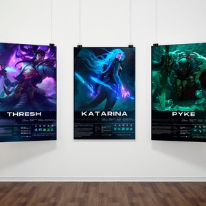 Póster de League of Legends personalizado, póster de League of Legends, póster de Perfect Gaming, Perfect Gaming, regalo de League of Legends, Briar, Naafiri, todos los campeones