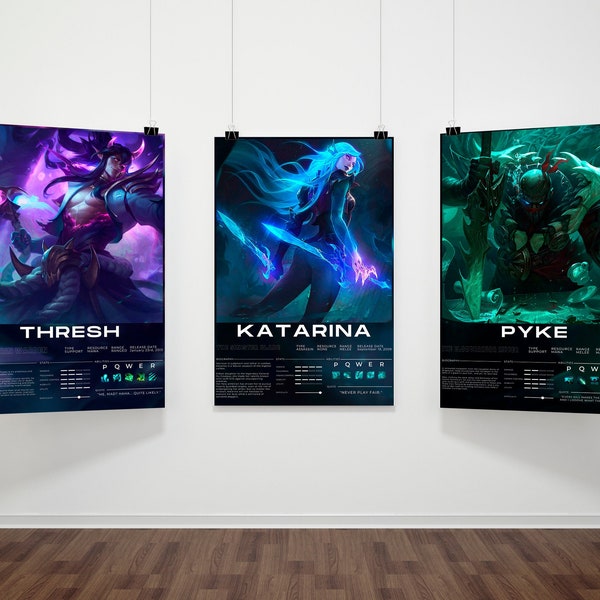 Custom League Poster, League of Legends Poster, Perfect Gaming Poster, Perfect Gaming, League of Legends gift, Briar, Naafiri, All champions