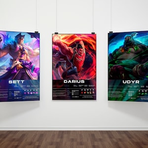 Custom League of Legends Champion Poster: Personalized Quote Art