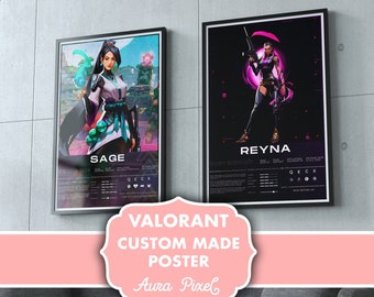 Valorantカスタムエージェントポスター：パーソナライズされたゲームウォールアート