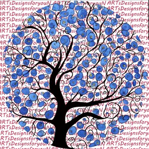 Blue Berry Tree SVG