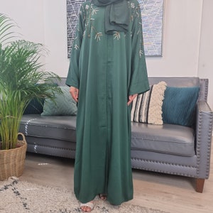 Dubai Hand work three bell layer party Abaya Black