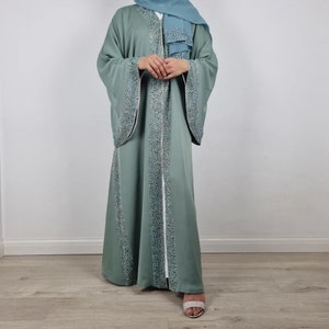Embroidered Abaya Dubai Caftan Bridesmaid Gown