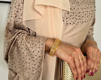 Ayina Butterfly Kaftan Abaya - Luxury Dubai Abayas for Eid, Wedding, Party & Special Occasion