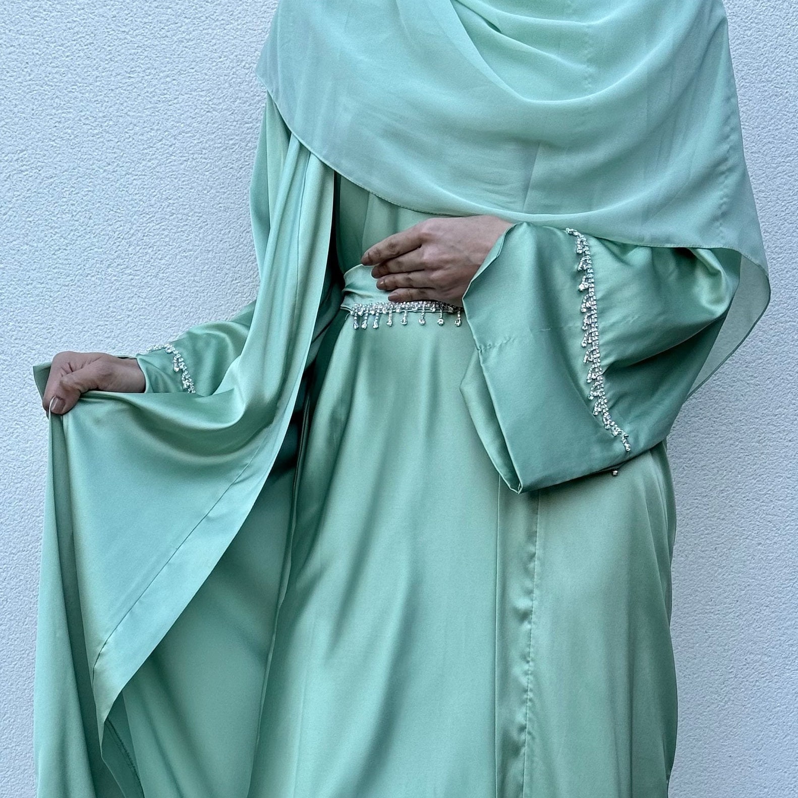 Sage Green Muslim Dress - Etsy