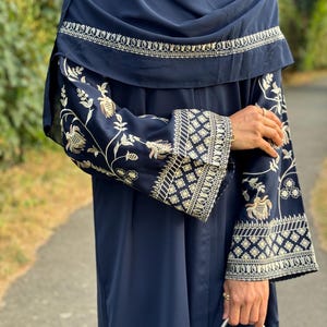 Brown Gold Embroidered Abaya main image 0