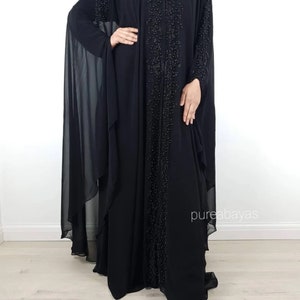 Bridal Farasha with Slip Dress Set - Wedding Abaya Dress, Modest Party Dress, Muslim Hijab, Kaftan