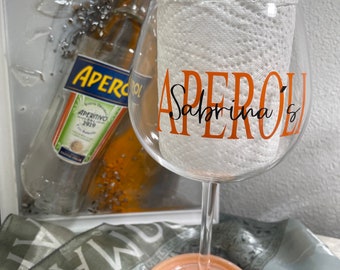 Personalisiertes Aperol Glas - Bohemia Selct Kristallglas | Aperol Geschenk | Aperoli I Muttertag I Vatertag
