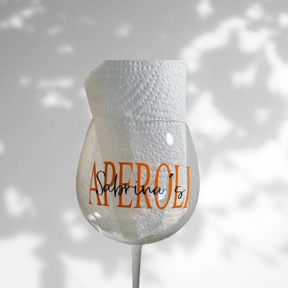 Personalized Aperol Spritz Glass – Bohemia Crystal Barware, Custom Name