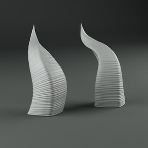Dryad Horns 3D Modell, Hörner für 3D Druck STL, Cosplay STL, 3D Print File Hörner
