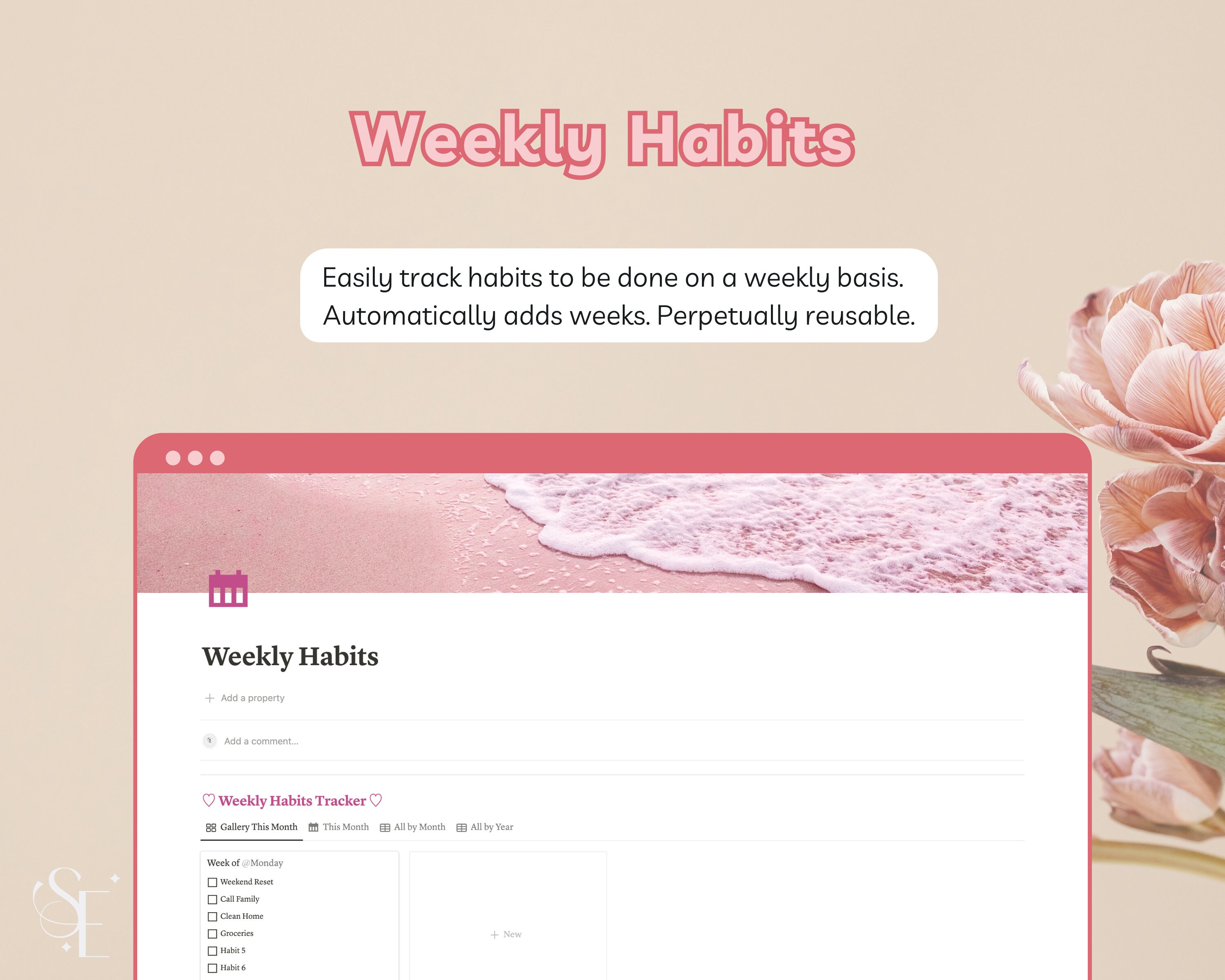 Notion Habit Tracker Template Daily Weekly Monthly Organizer - Etsy