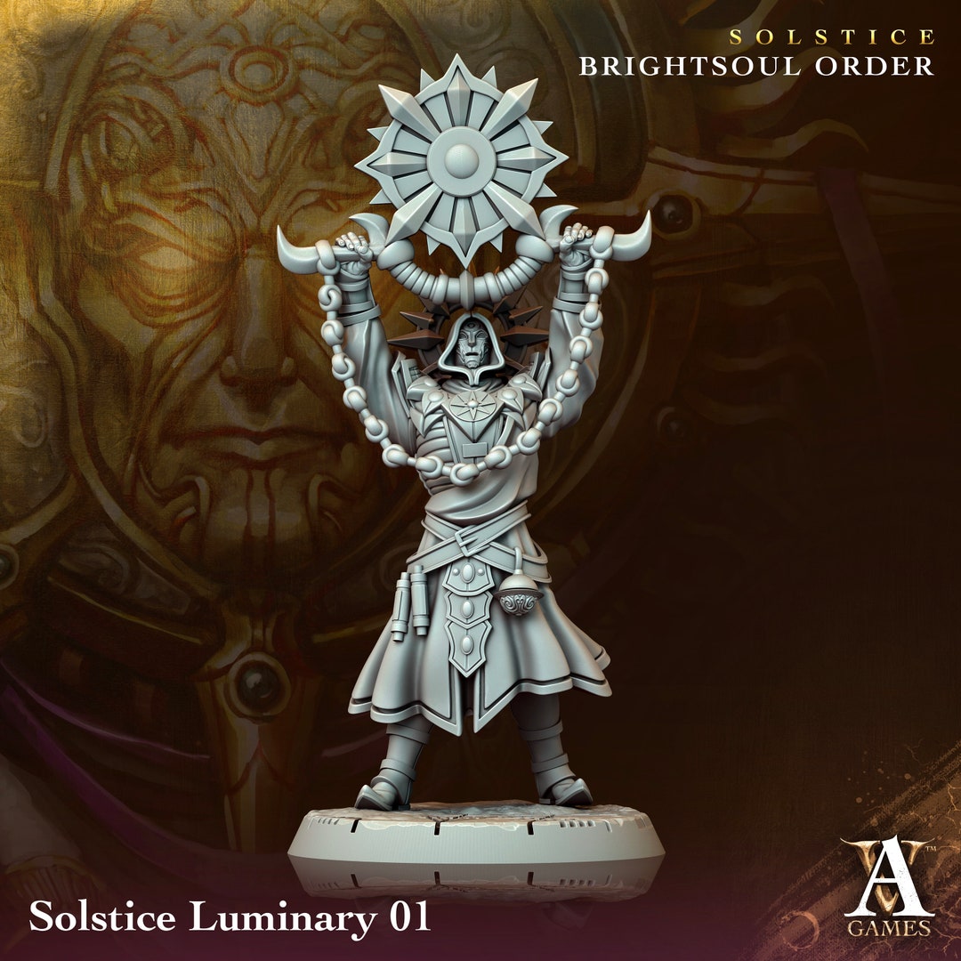 Solstice Luminary 4 Poses by Archvillain Games D&D Unpainted Resin Mini ...