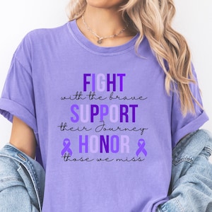 Pancreatic Cancer Awareness Shirt Support Squad, Purple Ribbon Shirt,  Pancreatic Cancer Support Tee, Pancreatic Cancer Family Support Shirt