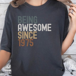 1975 T-shirt,50th Birthday T-shirt for Men, Fiftieth Gift Ideas,Vintage 1975 Design, 50th Gifts for Women, Birthday Gift for Him and Her